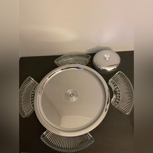 Vintage Kromex Divided Lazy Susan - Picture 3 of 6